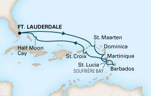 C7SW11-11-Day Southern Caribbean itinerary map, refer to Cruise Details page for list of port ...