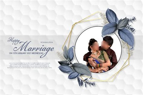 Modern Wedding Album Cover Design Free Download | Wedding album cover, Wedding album cover ...