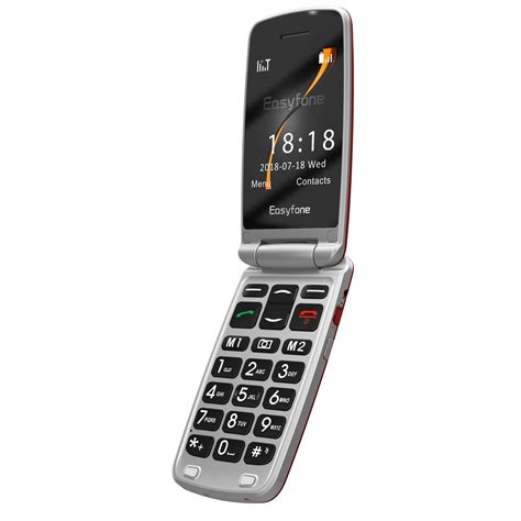 Easyfone Prime-A1 3G Unlocked Senior Flip Cell Phone, Big Button ...