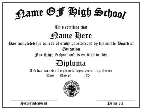 30 Free High School Diploma Templates (Word) - PrintableTemplates