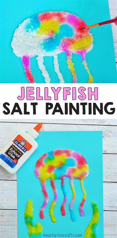 Jellyfish Salt Painting Activity For Kids | Kids art projects ...