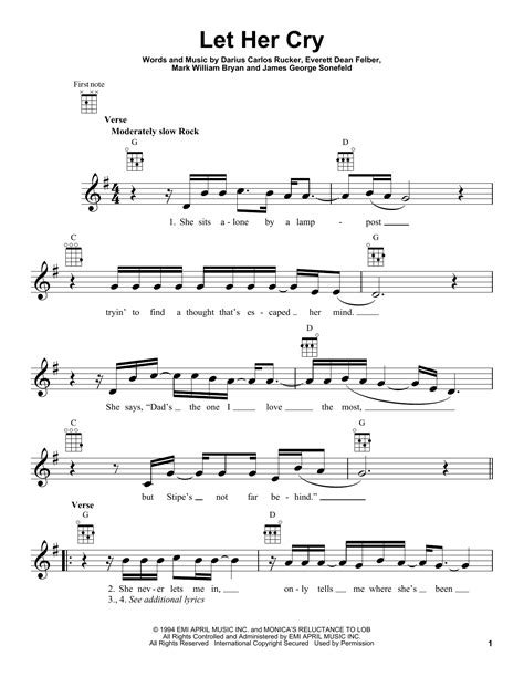 Let Her Cry | Sheet Music Direct