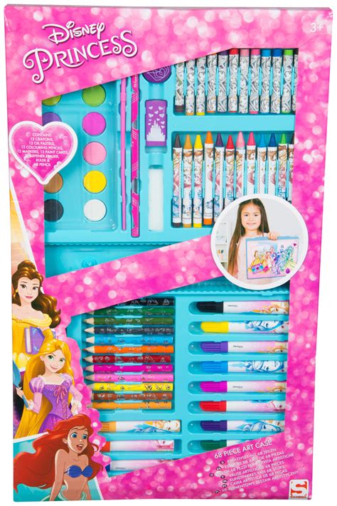 Disney Princess 68 Piece Art Case Set Painting Kids Childrens Toy In Carry Box - HomeStoreDirect ...