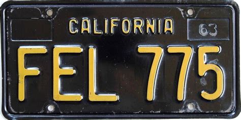New Black California License Plates