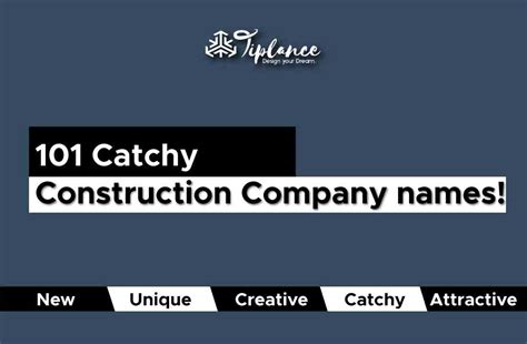 101 Catchy Construction Company names, ideas & suggestion. - Tiplance