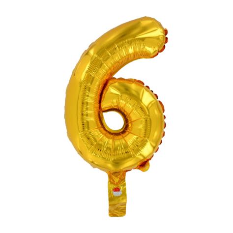 Kaleidoscope Brands Gold Foil Number 6 Balloons, 14 in. – Sig's Party ...