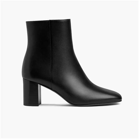 Women's High Standard High Heel Boot In Black Leather - Thursday