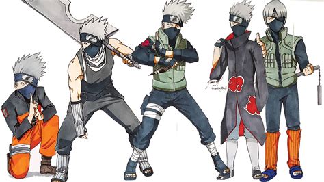 Drawing KAKASHI In Different Styles (Naruto,Akatsuki,Zabuza,Gai) - YouTube