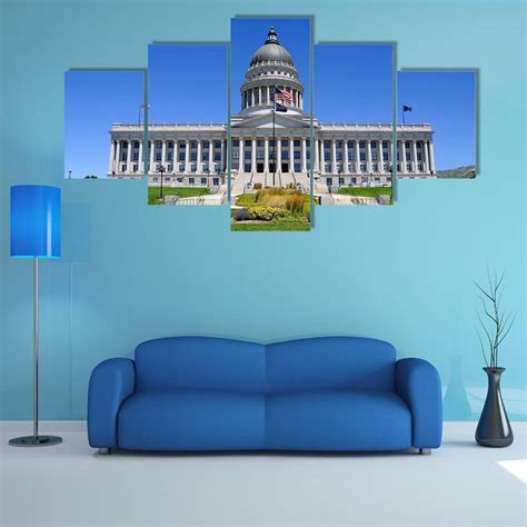 Utah Capitol Building Canvas Wall Art - Tiaracle