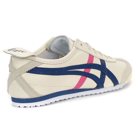 ASICS Onitsuka Tiger Women's Mexico 66 Cream/Blue Shoes 1182A078.103 ...