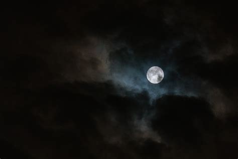 A Full Moon in the Night Sky · Free Stock Photo