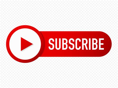 HD Youtube Subscribe Red Button With Play Icon PNG