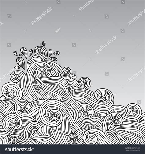 Vector Ocean Waves Background Stock Vector (Royalty Free) 257407465 ...