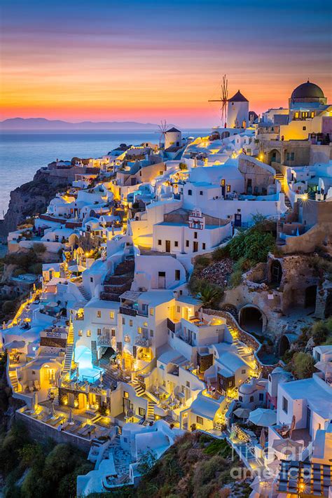 Oia Sunset Photograph by Inge Johnsson - Pixels