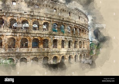 One of the most important landmarks in Rome - The Colosseum - Colisseo ...