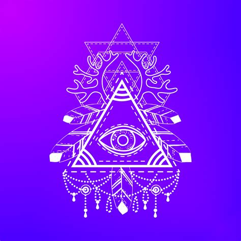 All-seeing eye pyramid symbol. 350851 Vector Art at Vecteezy