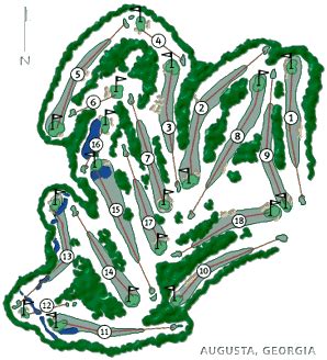 Masters 1999: Augusta National Course Map