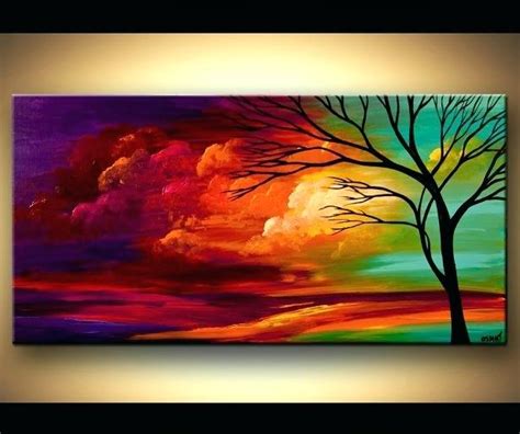 Acrylic Canvas Painting Landscape at PaintingValley.com | Explore ...