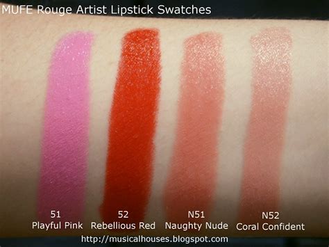 MUFE Rouge Artist Lipstick Swatches and First Impressions - of Faces and Fingers