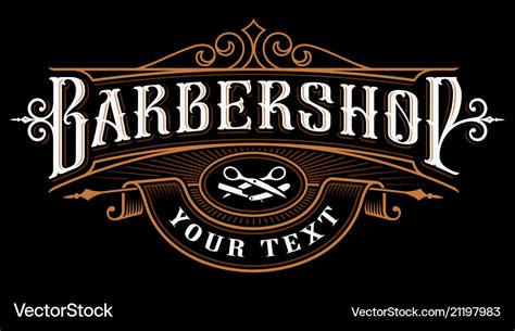 Barbershop logo design Royalty Free Vector Image