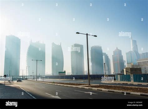 High rise buildings and streets in Dubai, UAE Stock Photo - Alamy