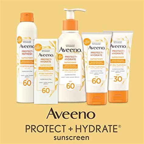 Aveeno Protect + Hydrate Moisturizing Body Sunscreen Lotion With Broad Spectrum Spf 60 ...