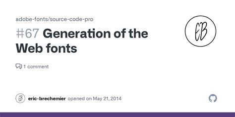 Generation of the Web fonts · Issue #67 · adobe-fonts/source-code-pro ...