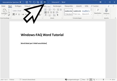 Word-Datei per E-Mail versenden - Windows FAQ