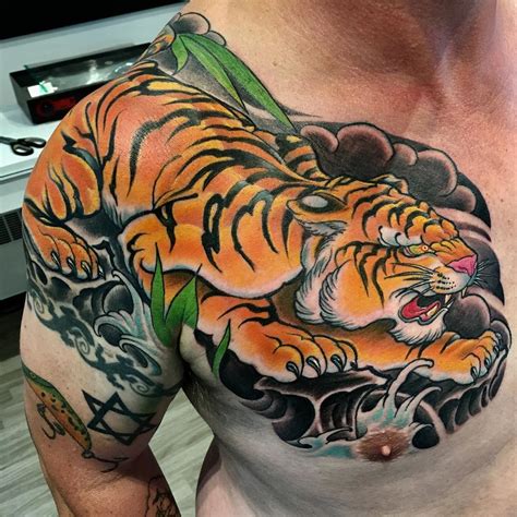 Japanese Tiger Tattoo Shoulder