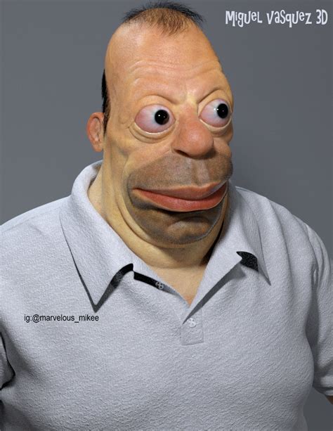 Miguel Vasquez on Twitter: "My 3D re-imagining of what Homer Simpson would look like in real ...