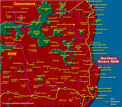 Northern Rivers Map, NSW