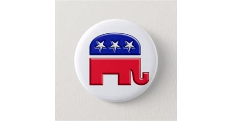 GOP Elephant Logo Pinback Button | Zazzle