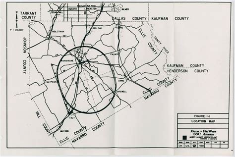 Waxahachie Superconducting Super Colider aka "Desertron" Location Map | Location map, Map ...