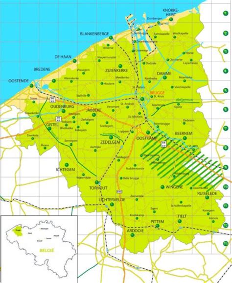 Carte de Bruges - Plusieurs cartes de la villes en Belgique