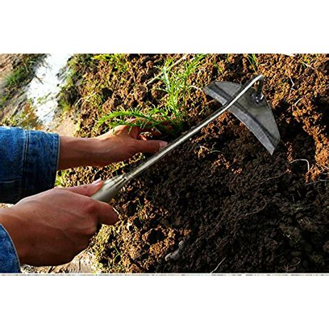 Novo Small Garden Hoe, Integrated Weeding Field Hoe 11.3-Inch Length, Width Of Blade 5-Inch ...