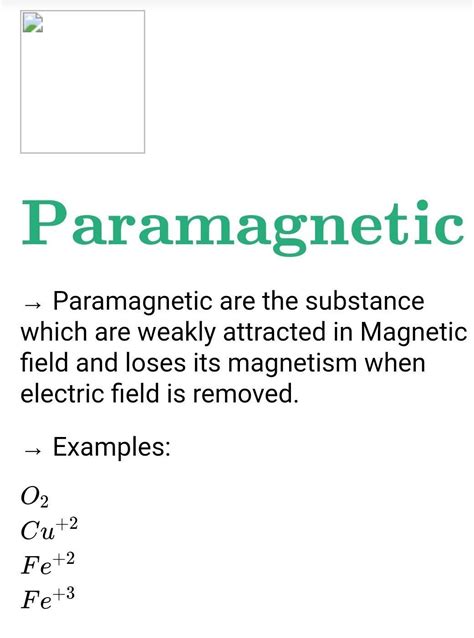 paramagnetic with examples in chemistry ? - Brainly.in