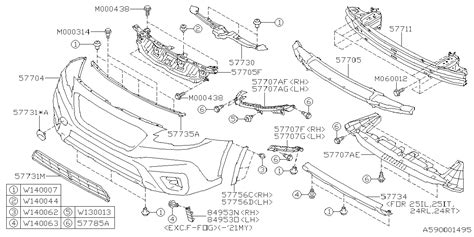 2023 Subaru Outback Bumper Cover Bracket. Bumper Cover Reinforcement. Bumper Cover Support ...