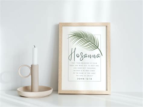 Hosanna in the Highest Wall Art Print Palm Leaf Christian - Etsy