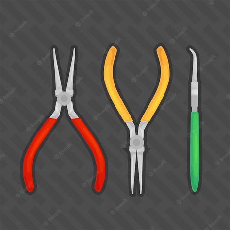 Premium Vector | Long nose looping pliers silver vector illustration