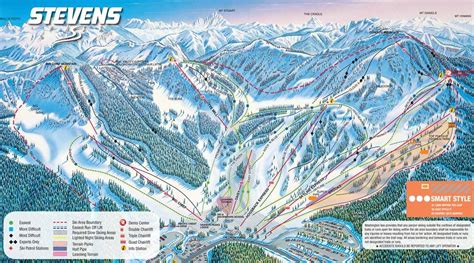 Stevens Pass Ski Area Trail Map • Piste Map • Panoramic Mountain Map