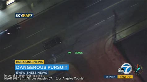 Stolen vehicle suspect leads police on chase in downtown Los Angeles ...