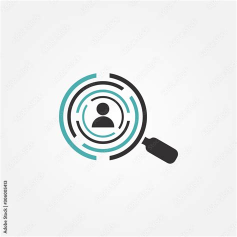 Digital Identity Scanning Logo Vector. Name Scan Search Logo design. Stock Vector | Adobe Stock