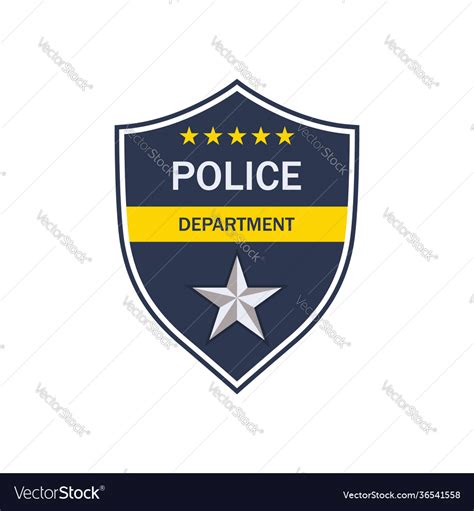 Police badge shield cop department Royalty Free Vector Image