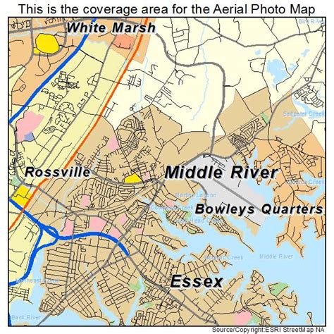 Aerial Photography Map of Middle River, MD Maryland