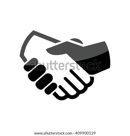 Business Handshake Silhouette Vector - 409900129 : Shutterstock