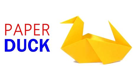 How To Make "PAPER DUCK" UNDER 2 MINUTES SIMPLE PAPER CRAFTS - Origami ...