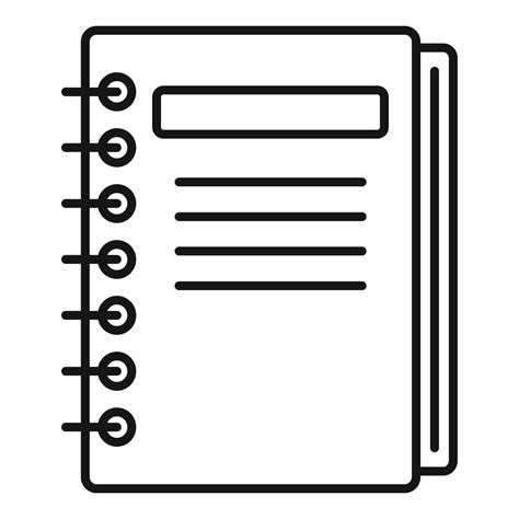 Inventory notebook icon, outline style 14542138 Vector Art at Vecteezy