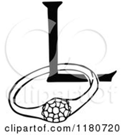 Clipart of a Vintage Black and White Engagement Ring and Band - Royalty Free Vector Illustration ...