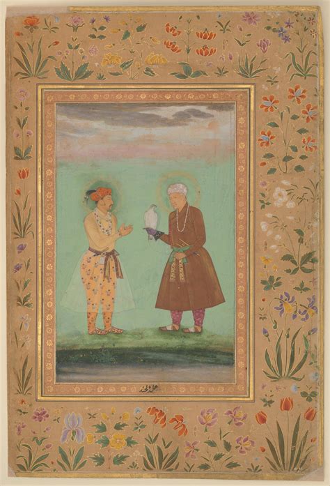 Painting by Balachand | "Jahangir and his Father, Akbar", Folio from ...