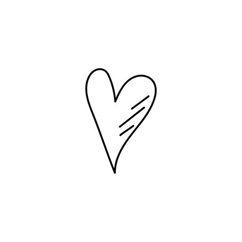 Premium Vector | Heart hand drawn icon romantic sketch symbol of ...